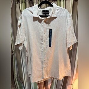 New with tags men’s banana republic 100% linen oatmeal colored shirt